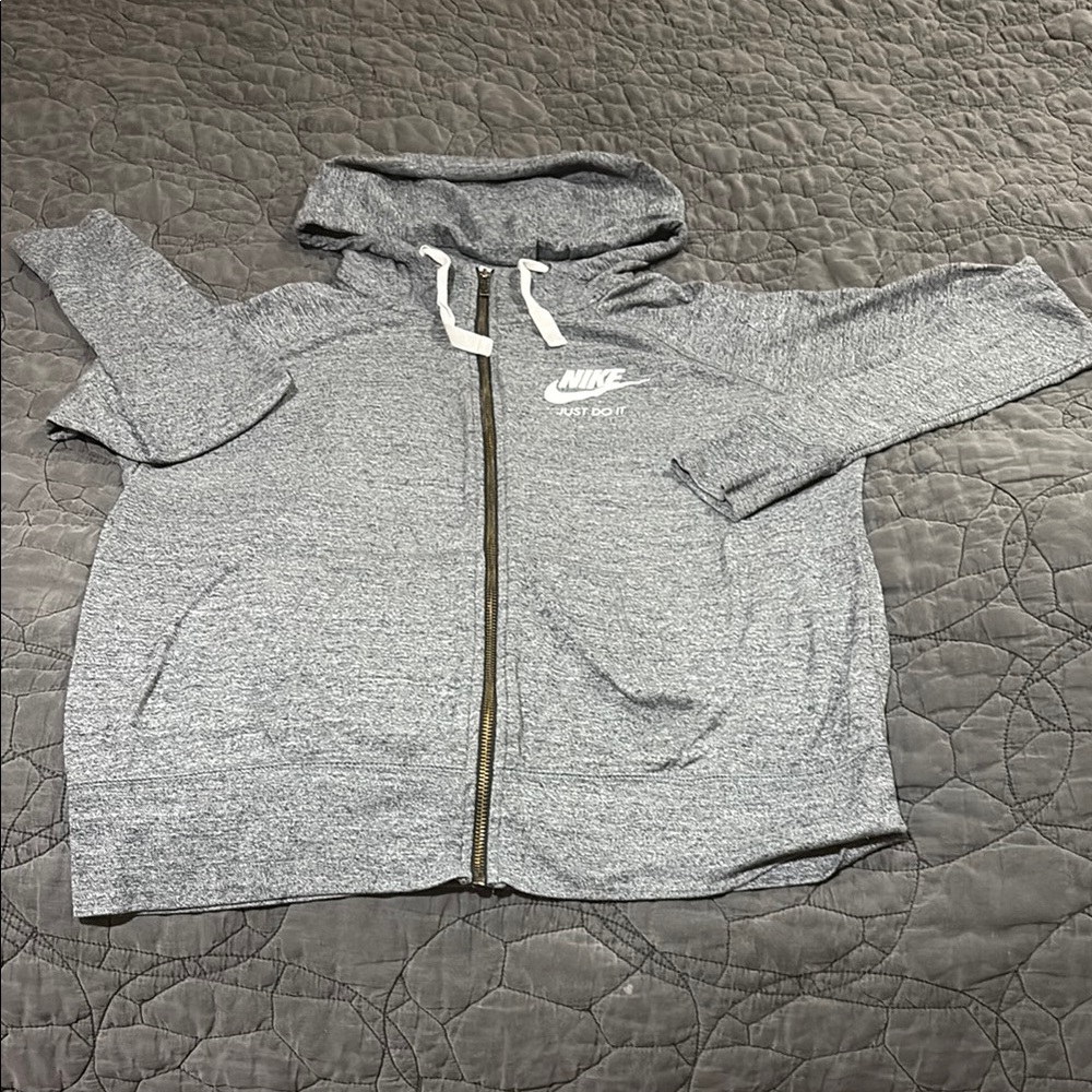 Nike light Gray Hoodie Jacket